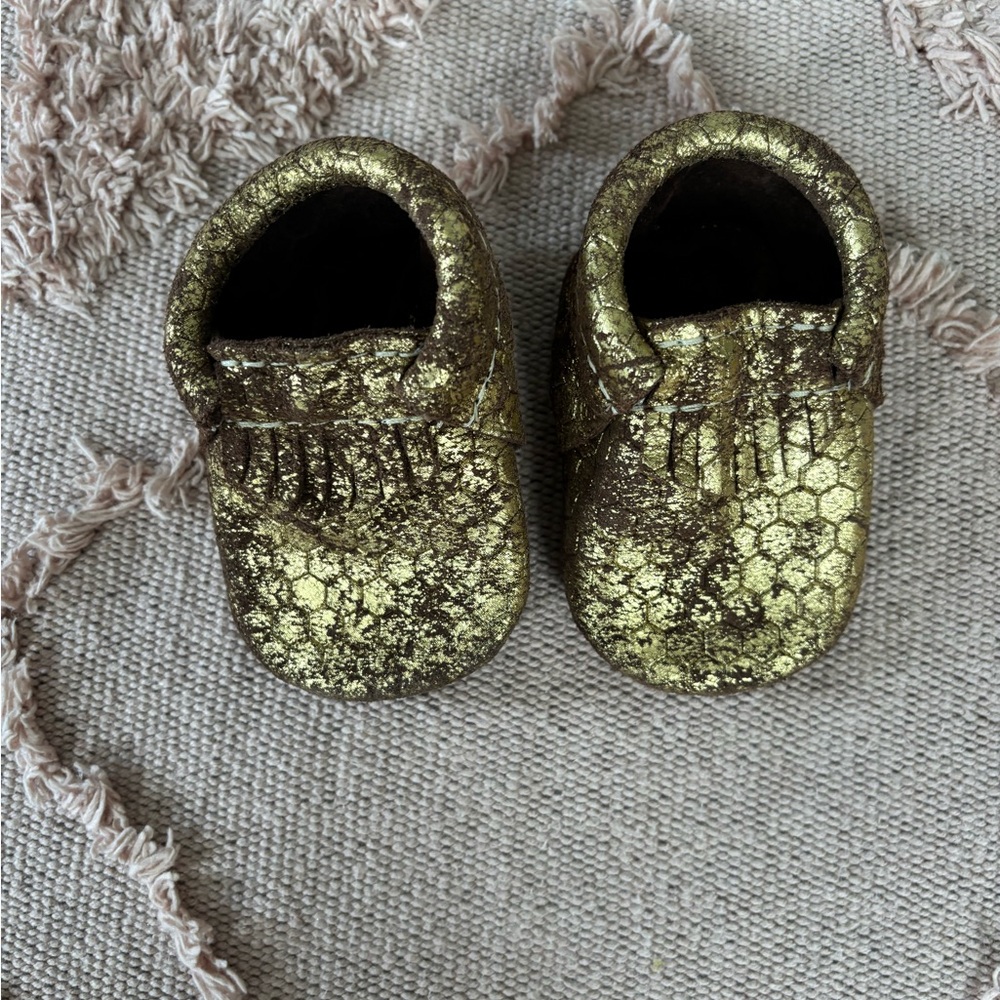 Freshly Picked Gold Baby Moccasins